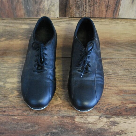 Leo's Ultratone Solid Black Women's Tap Shoes 8.5 - Picture 2 of 4
